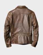 classic 90s vintage brown biker motorcycle jacket