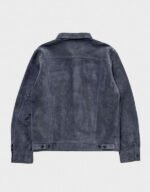 gray suede classic trucker jacket for men