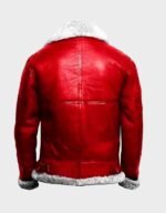 men classic b3 red aviator bomber leather jacket