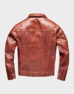 men cowhide leather vintage brown motorcycle jacket