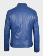 men dodge blue racer leather jacket