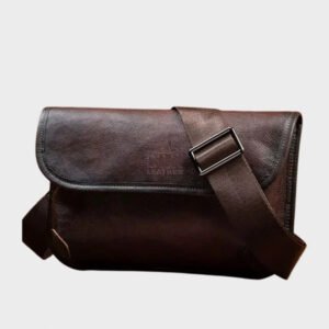 mens retro cowhide leather shoulder bag