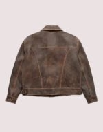 mutimer aged heavy wash leather jacket