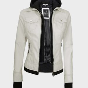 off white bomber real leather jacket