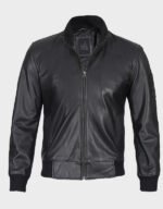 real cowhide leather bomber jacket
