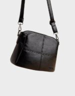 soft leather fashionable black bucket bags