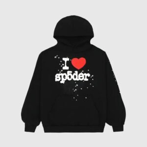 sp5der i heart sp5 pullover black hoodie