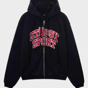 stussy sport zip up hoodie