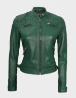 vintage green leather jacket
