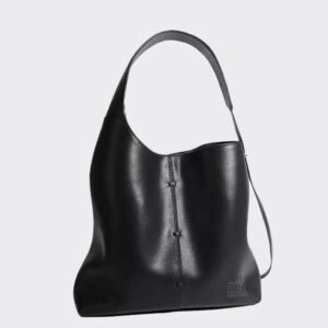 women black casual real leather bucket bag