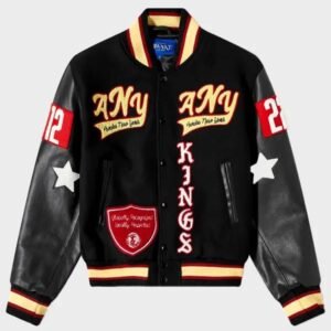 awake ny corazon varsity black jacket