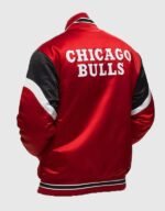 chicago bulls heavyweight red satin jacket 1