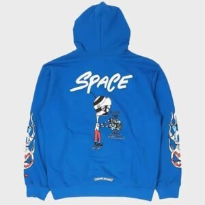 chrome hearts x matty boy space pullover blue hoodie