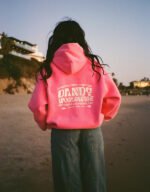 dandy heart on my sleeve hoodie pink