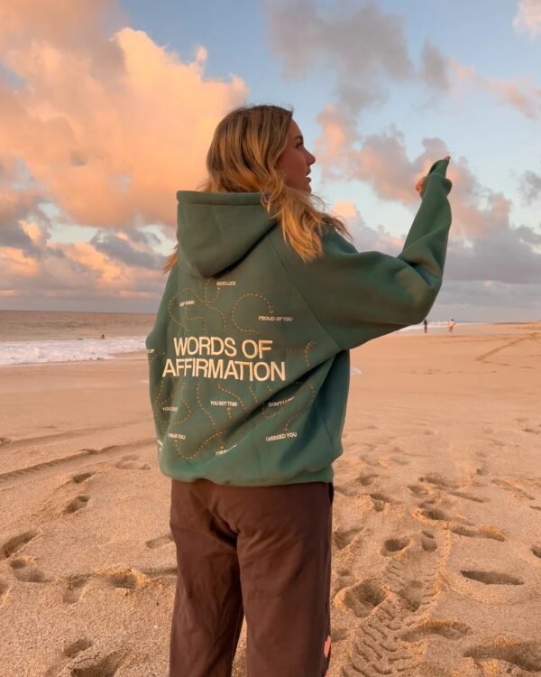 dandy words of affirmation hoodie green