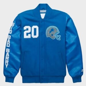 detroit lions barry sanders varsity jacket