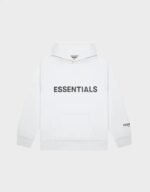 fear of god essentials 3d silicon applique pullover hoodie