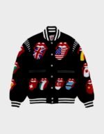 gimme shelter world flag varsity jacket