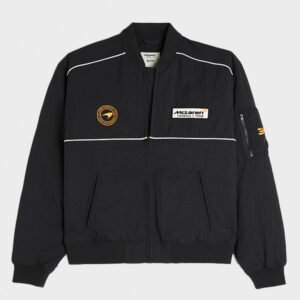 hollister mclaren jacket in black