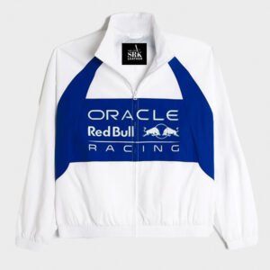 hollister red bull racing jacket in white