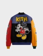 kith x disney mickey friends wool black varsity jacket