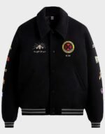 kith x marvel x men black varsity jacket