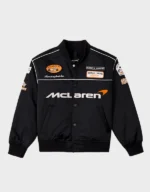 mclaren racing black bomber jacket