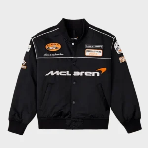 mclaren racing black bomber jacket