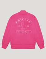 octobers very ovo valentine pink varsity jacket