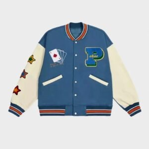 poker lucky varsity jacket