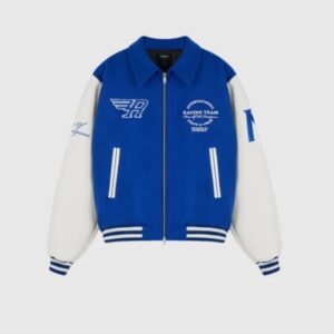 represent racing team varsity jacket cobalt