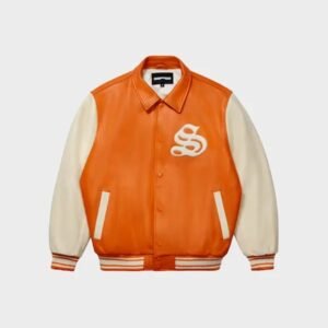 sp5der leather varsity jacket