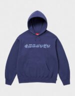 supreme blackletter hooded sweatshirt washed navy