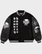 supreme bounty hunter black varsity jacket