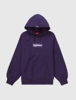 supreme box logo hoodie purple