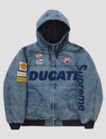 supreme ducati hooded work denim jacket