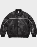 supreme leather varsity jacket