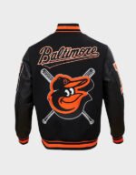 baltimore letterman black varsity jacket