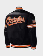 black balti orioles satin jacket