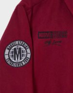 boxlunch marvel studios collared jacket maroon