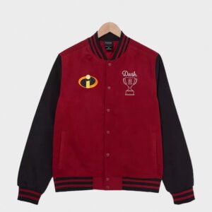 boxlunch the incredibles dash parr logo varsity jacket