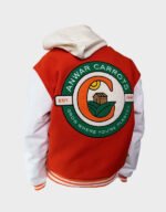 carrots x walmartred and white varsity jacket