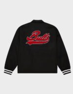 chicago bulls oversweep black varsity wool jacket