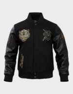 detroit black varsity jacket