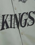 los angeles kings vintage logo double clutch satin jacket