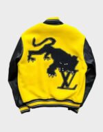 mens louis vuitton yellow varsity jacket