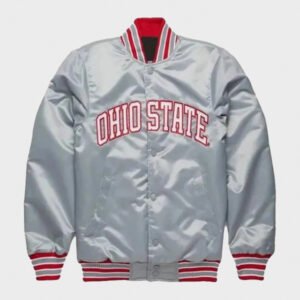 ohio state buckeyes satin varsity jacket