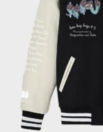 ovo 4u album black and white varsity jacket
