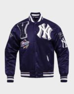 purple ny yankees mashup varsity jacket