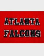 retro atlanta falcons classic rib red and white letterman jacket
